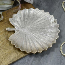 Load image into Gallery viewer, Decorative Metal Leaf Platter
