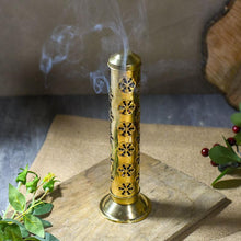 Load image into Gallery viewer, Stylish Flower Pattern Brass Incense Holder
