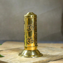 Load image into Gallery viewer, Beautiful Brass Incense Holder with OM Pattern
