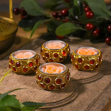 Load image into Gallery viewer, Orange Flower Candle Set
