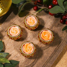 Load image into Gallery viewer, Orange Flower Candle Set

