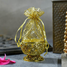 Load image into Gallery viewer, Shimmering Gold Trinket Box with Rose Pattern
