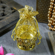 Load image into Gallery viewer, Shimmering Gold Trinket Box with Rose Pattern
