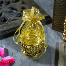 Load image into Gallery viewer, Shimmering Gold Trinket Box with Rose Pattern
