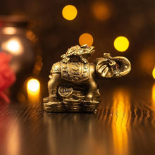 Load image into Gallery viewer, Feng Shui Elephant with Money Frog Atop (Clay)
