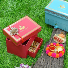 Load image into Gallery viewer, Zardosi Gota Patti Rakhi Box
