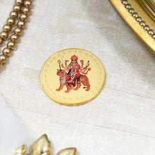 Load image into Gallery viewer, 24K Gold Foil Durga Maa Coin

