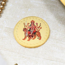 Load image into Gallery viewer, 24K Gold Foil Durga Maa Coin
