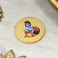 Load image into Gallery viewer, 24K Gold Foil Bal Gopal Coin
