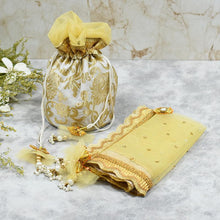 Load image into Gallery viewer, Elegant Gold Potli &amp; Thali Cover Karwa Chauth Set
