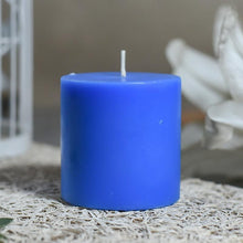Load image into Gallery viewer, Basic Blue Pillar Candle
