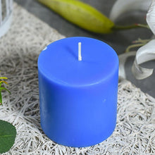 Load image into Gallery viewer, Basic Blue Pillar Candle
