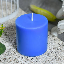 Load image into Gallery viewer, Basic Blue Pillar Candle
