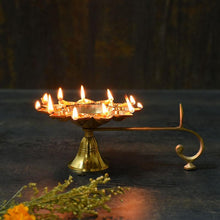 Load image into Gallery viewer, Antique Panchaarti Brass Diya
