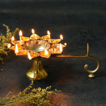 Load image into Gallery viewer, Antique Panchaarti Brass Diya
