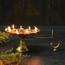 Load image into Gallery viewer, Antique Panchaarti Brass Diya
