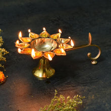 Load image into Gallery viewer, Antique Panchaarti Brass Diya
