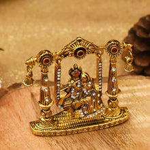Load image into Gallery viewer, Diamond Studded Radha Krishna Idol on Jhula
