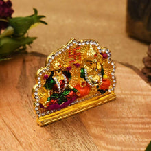 Load image into Gallery viewer, Diamond-Studded Laxmi Ganesh Murti with Swastik
