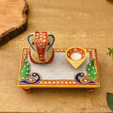 Load image into Gallery viewer, Rajasthani Murti (Ganesh with Choki &amp; Diya)
