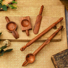 Load image into Gallery viewer, Handmade Sruva/Wooden Spoon Set for Yagna
