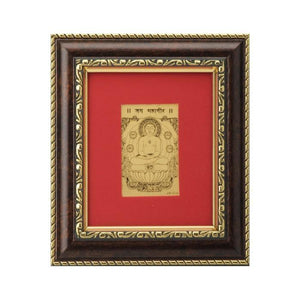 24K Gold Foil Mahavir Swami Small Card Frame