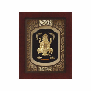 24K Gold Foil Extra Big Ganesha Elite Frame