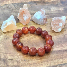 Load image into Gallery viewer, Stability- Carnelian Gemstone 14 Bead Band/Bracelet
