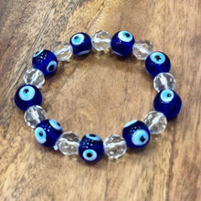 Load image into Gallery viewer, Feng Shui Turkish Evil Eye and Diamond Cut Clear Quartz
