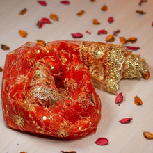 Load image into Gallery viewer, Red Gold Chunri
