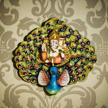Load image into Gallery viewer, Handcrafted Ganesha &amp; Peacock Showpiece
