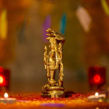 Load image into Gallery viewer, Handcrafted Vishnu God Brass Idol
