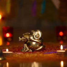 Load image into Gallery viewer, Cute Brass Flute Ganesh
