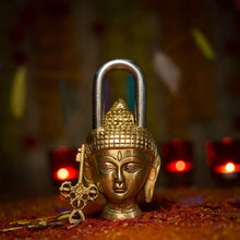 Load image into Gallery viewer, Handcrafted Brass Buddha lock
