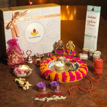 Load image into Gallery viewer, Vivid Colorful Diwali Pooja Box
