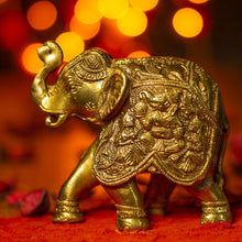 Load image into Gallery viewer, Antique Brass Elephant Statue
