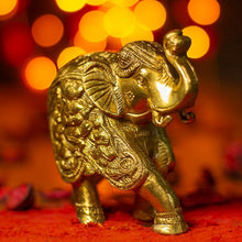 Load image into Gallery viewer, Antique Brass Elephant Statue
