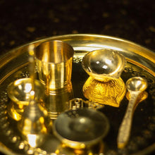 Load image into Gallery viewer, 7 Piece Brass Pooja Thali Set

