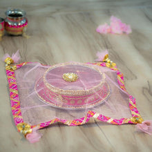 Load image into Gallery viewer, Pastel Pink Jaipuri Thali Cover
