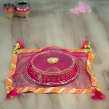 Load image into Gallery viewer, Pastel Rani Jaipuri Thali Cover
