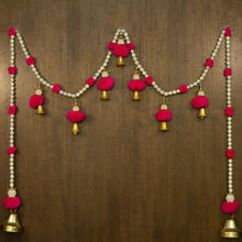 Load image into Gallery viewer, Pink Pom-Pom Toran/ Bandhanwar
