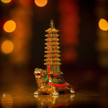 Load image into Gallery viewer, Feng Shui Dragon-Tortoise Pagoda

