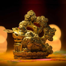 Load image into Gallery viewer, Feng Shui Clay Frog on Coin Wealth Money Tree For Prosperity and Good Luck
