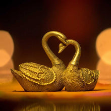 Load image into Gallery viewer, Feng Shui Pair of Golden Swan for Good Fortune
