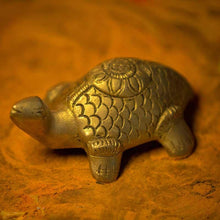 Load image into Gallery viewer, Feng Shui Brass Hammered Tortoise for Good Luck and Longevity

