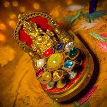 Load image into Gallery viewer, Shri Dhan Varsha Brass Kuber Yantra Chowki
