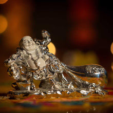 Load image into Gallery viewer, Feng Shui Sparkling Laughing Buddha with Money Bag for Prosperity
