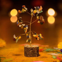 Load image into Gallery viewer, Feng Shui Multi Color Healing Gemstone Crystal Bonsai Fortune Tree
