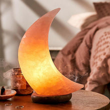 Load image into Gallery viewer, Crescent Moon Glow Pink Himalayan Salt Lamp
