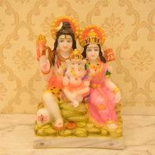 Load image into Gallery viewer, Decorative Shiv Parvati with Ganesha Idol
